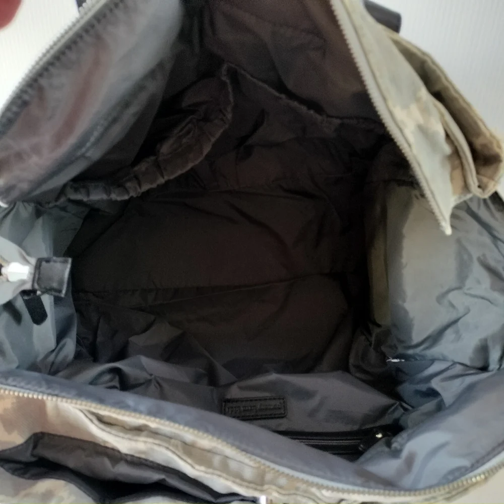 Pottery Barn Kids Gray Ikat Baby Diaper Bag Tote Travel Removable Strap